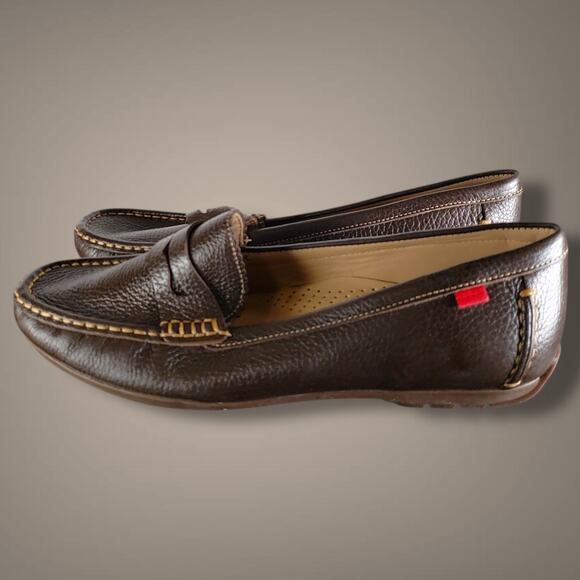 NWOT Women's Size 10 MARC JOSEPH CARROL STREET 2.0 Brown Leather Penny Loafers - Picture 4 of 10